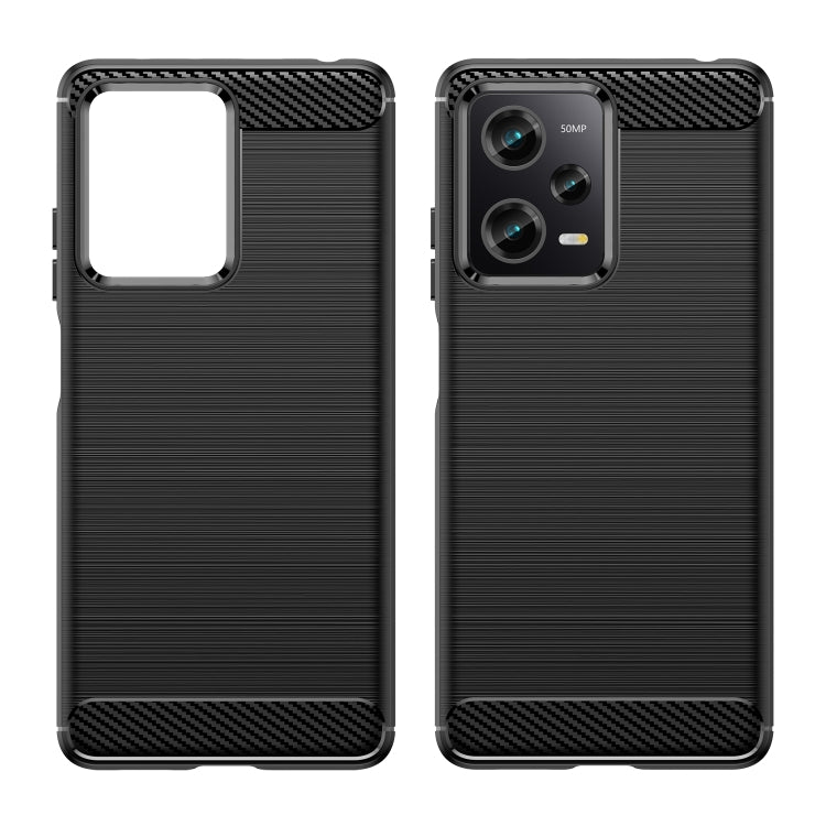Custodia in TPU in fibra di carbonio con trama spazzolata, For Xiaomi Redmi Note 12 Pro 5G China