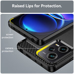 Custodia in TPU in fibra di carbonio con trama spazzolata, For Xiaomi Redmi Note 12 Pro 5G China