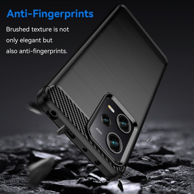 Custodia in TPU in fibra di carbonio con trama spazzolata, For Xiaomi Redmi Note 12 Pro 5G China