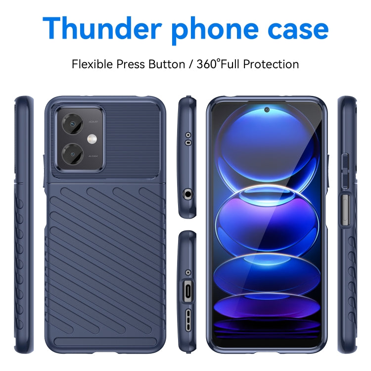 Custodia protettiva morbida per telefono Thunderbolt antiurto in TPU, For Xiaomi Redmi Note 12 China
