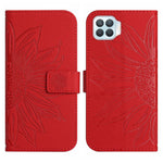 Skin Feel Custodia per cellulare in pelle con motivo a fiori di sole con cordino, For OPPO A73 4G, For OPPO A74 4G