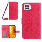 Skin Feel Custodia per cellulare in pelle con motivo a fiori di sole con cordino, For OPPO A73 4G, For OPPO A74 4G