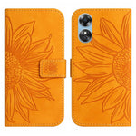 Skin Feel Custodia per cellulare in pelle con motivo a fiori di sole con cordino, For OPPO A91/Reno3 4G Global, For OPPO A17
