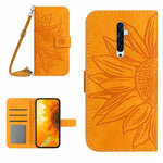 Skin Feel Custodia per cellulare in pelle con motivo a fiori di sole con cordino, For OPPO Reno2 Z/Reno2 F, For OPPO Reno3 Pro 5G/Find X2 Neo