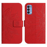 Skin Feel Custodia per cellulare in pelle con motivo a fiori di sole con cordino, For OPPO Reno4 5G, For OPPO Reno4 Lite/A93 4G