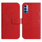 Skin Feel Custodia per cellulare in pelle con motivo a fiori di sole con cordino, For OPPO Reno4 Pro 5G, For OPPO Reno4 Z 5G/A92S