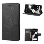 Custodia per cellulare in pelle flip orizzontale goffrata farfalla, For Google Pixel 7 Pro 5G