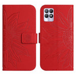 Skin Feel Custodia per cellulare in pelle con motivo a fiori di sole con cordino, For Realme 8i/Narzo 50 4G, For Realme 9 4G/Realme 9 Pro+ 5G