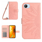 Skin Feel Custodia per cellulare in pelle con motivo a fiori di sole con cordino, For Realme C20/C21, For Realme C30/Narzo 50i Prime