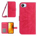Skin Feel Custodia per cellulare in pelle con motivo a fiori di sole con cordino, For Realme C20/C21, For Realme C30/Narzo 50i Prime