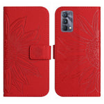 Skin Feel Custodia per cellulare in pelle con motivo a fiori di sole con cordino, For Realme GT Master, For Realme GT Neo2