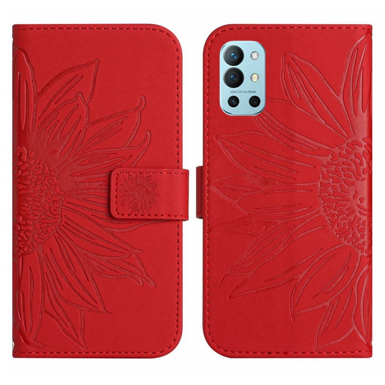 Skin Feel Custodia per cellulare in pelle con motivo a fiori di sole con cordino, For OnePlus 10 Pro, For OnePlus 10R