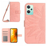 Skin Feel Custodia per cellulare in pelle con motivo a fiori di sole con cordino, For OnePlus Nord CE 2 5G, For OnePlus Nord CE 2 Lite/Realme 9 Pro 5G