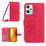 Skin Feel Custodia per cellulare in pelle con motivo a fiori di sole con cordino, For OnePlus Nord CE 2 5G, For OnePlus Nord CE 2 Lite/Realme 9 Pro 5G