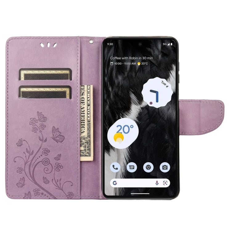 Custodia per cellulare in pelle con motivo floreale a farfalla, For Google Pixel 7 Pro 5G