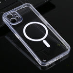 Custodia per cellulare Magsafe in acrilico trasparente a quattro angoli con airbag in TPU, For Nothing Phone 1