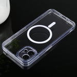 Custodia per cellulare Magsafe in acrilico trasparente a quattro angoli con airbag in TPU, For Nothing Phone 1