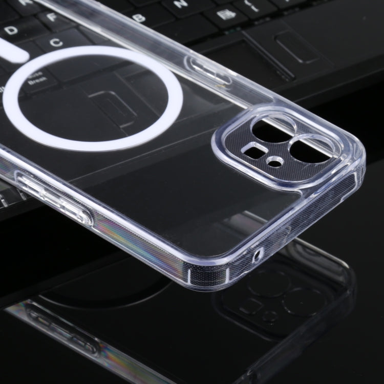 Custodia per cellulare Magsafe in acrilico trasparente a quattro angoli con airbag in TPU, For Nothing Phone 1