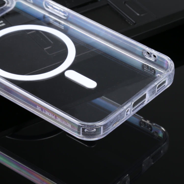 Custodia per cellulare Magsafe in acrilico trasparente a quattro angoli con airbag in TPU, For Nothing Phone 1