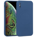 Custodia per telefono Magsafe antiurto in silicone liquido a copertura totale, For iPhone X / XS, For iPhone XR, For iPhone XS Max