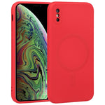 Custodia per telefono Magsafe antiurto in silicone liquido a copertura totale, For iPhone X / XS, For iPhone XR, For iPhone XS Max