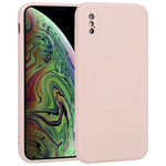 Custodia per telefono Magsafe antiurto in silicone liquido a copertura totale, For iPhone X / XS, For iPhone XR, For iPhone XS Max