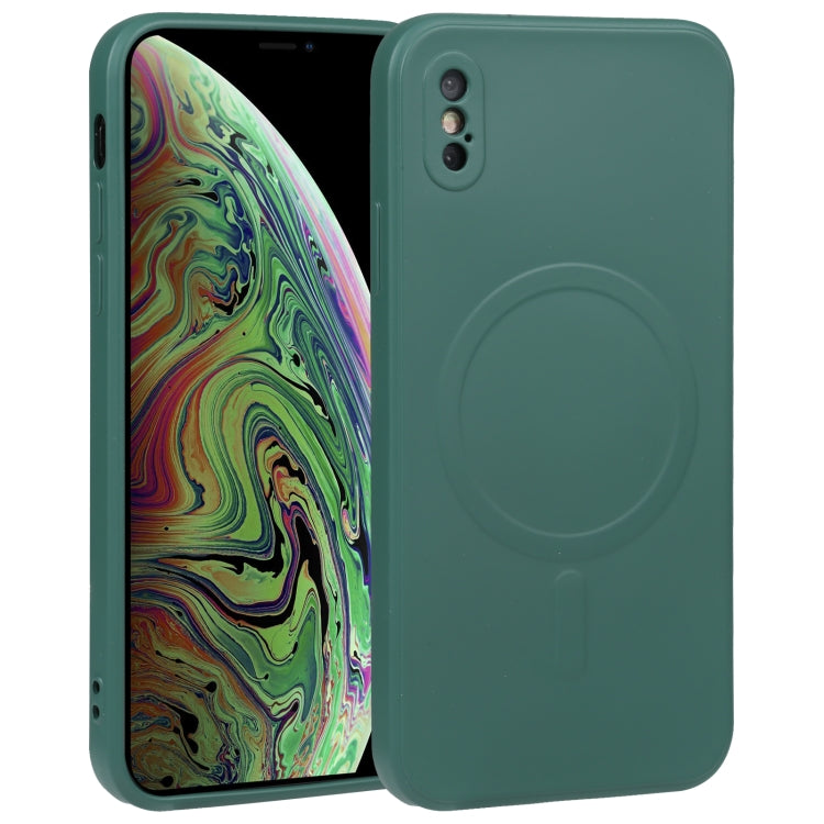 Custodia per telefono Magsafe antiurto in silicone liquido a copertura totale, For iPhone X / XS, For iPhone XR, For iPhone XS Max