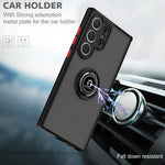 Q Shadow I Ring Holder PC e custodia per telefono ibrida in TPU, For Samsung Galaxy S23 Ultra 5G