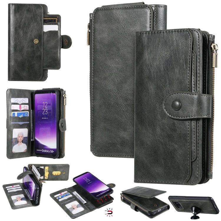Custodia portafoglio in pelle con chiusura magnetica per Galaxy S