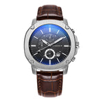 Orologio da uomo d'affari multifunzionale Ochstin 5039C Luminoso orologio al quarzo in pelle impermeabile