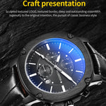 Orologio da uomo d'affari multifunzionale Ochstin 5039C Luminoso orologio al quarzo in pelle impermeabile