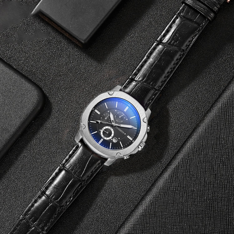Orologio da uomo d'affari multifunzionale Ochstin 5039C Luminoso orologio al quarzo in pelle impermeabile