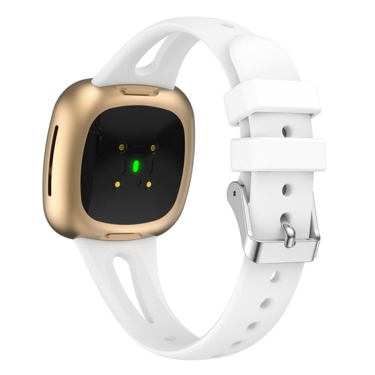 Per Fitbit Versa 3/4 Cinturino sottile in silicone con goccia d'acqua, S, L