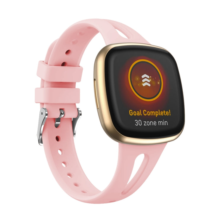 Per Fitbit Versa 3/4 Cinturino sottile in silicone con goccia d'acqua, S, L