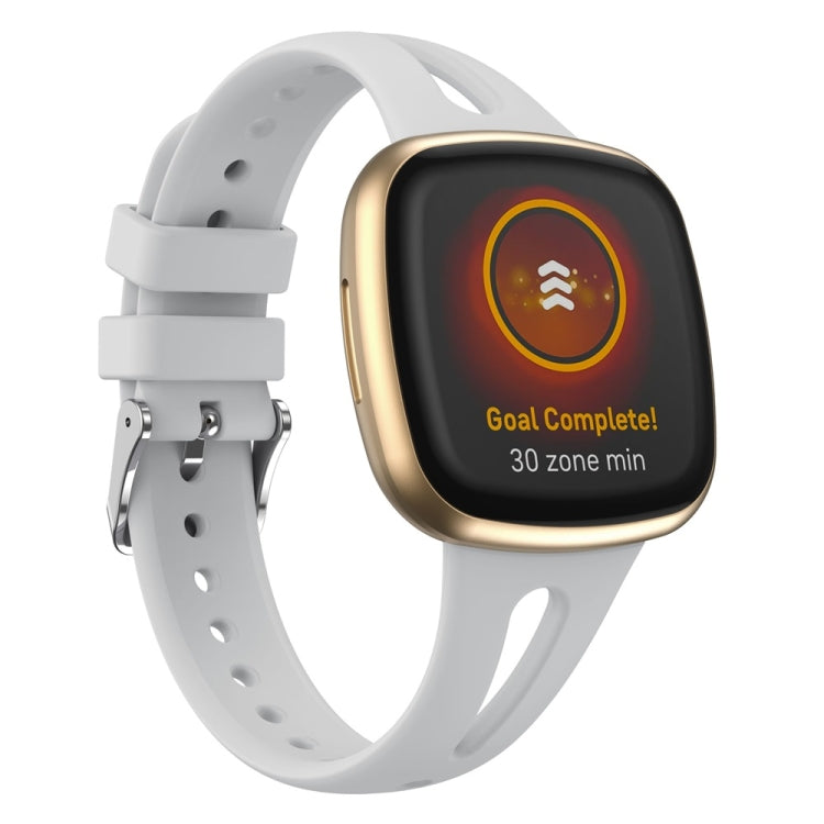 Per Fitbit Versa 3/4 Cinturino sottile in silicone con goccia d'acqua, S, L