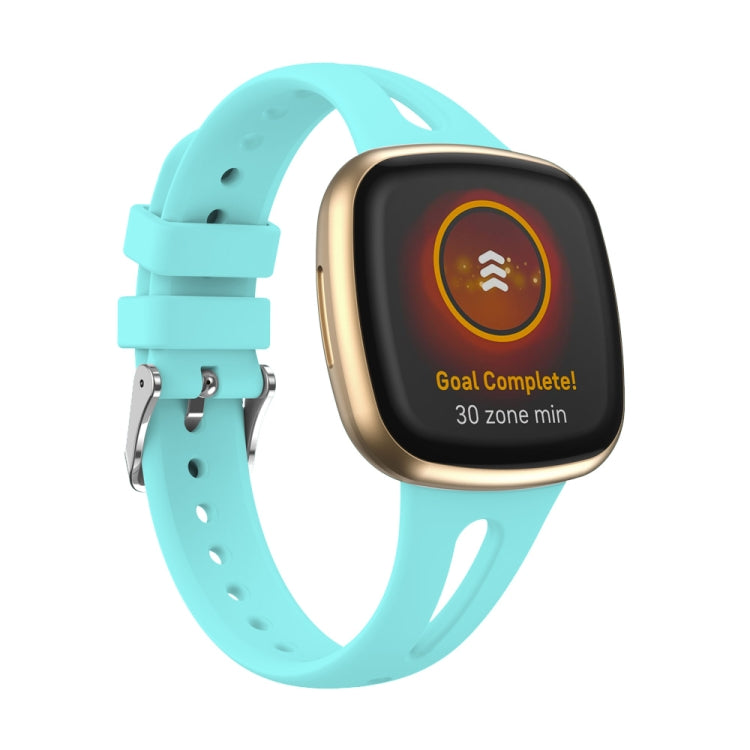 Per Fitbit Versa 3/4 Cinturino sottile in silicone con goccia d'acqua, S, L