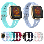 Per Fitbit Versa 3/4 Cinturino sottile in silicone con goccia d'acqua, S, L