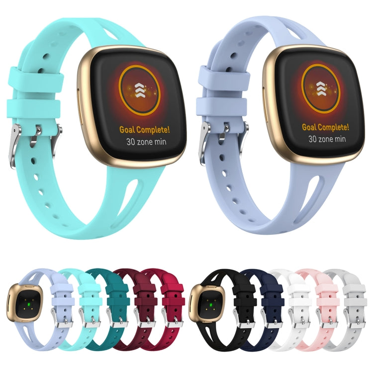 Per Fitbit Versa 3/4 Cinturino sottile in silicone con goccia d'acqua, S, L