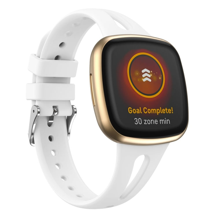Per Fitbit Versa 3/4 Cinturino sottile in silicone con goccia d'acqua, S, L