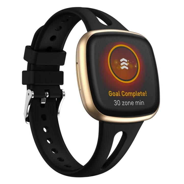 Per Fitbit Versa 3/4 Cinturino sottile in silicone con goccia d'acqua, S, L