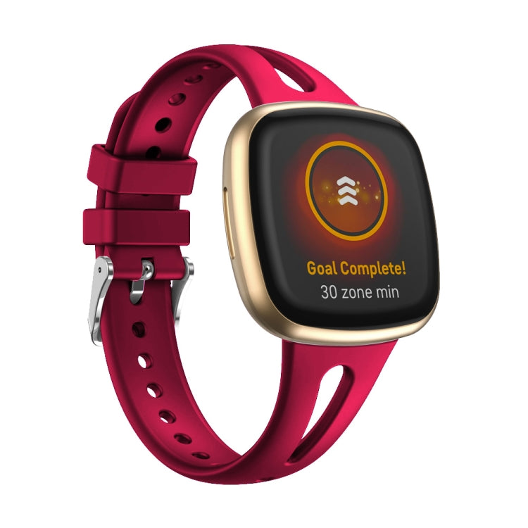 Per Fitbit Versa 3/4 Cinturino sottile in silicone con goccia d'acqua, S, L