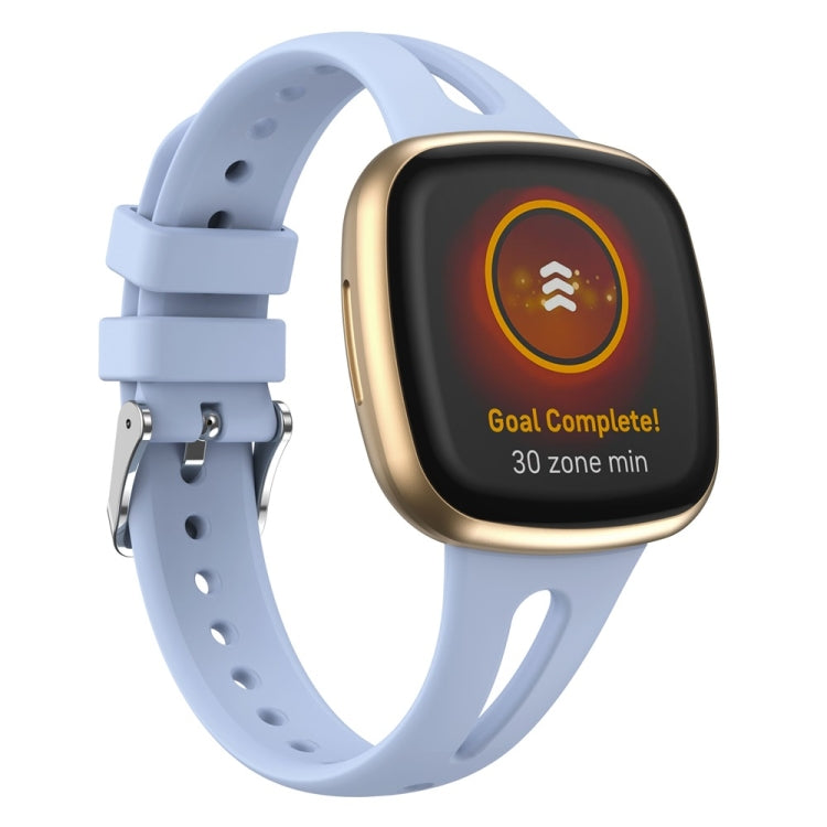 Per Fitbit Versa 3/4 Cinturino sottile in silicone con goccia d'acqua, S, L