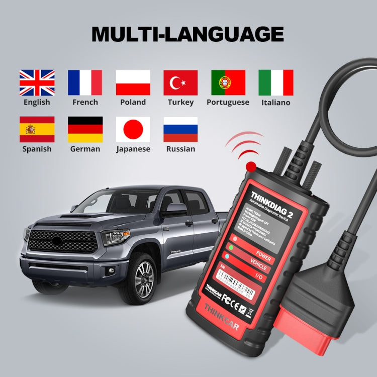 THINKCAR ThinkDiag 2 SP164-V Scanner OBD2 per diagnosi completa del sistema auto, ThinkDiag 2 SP164-V