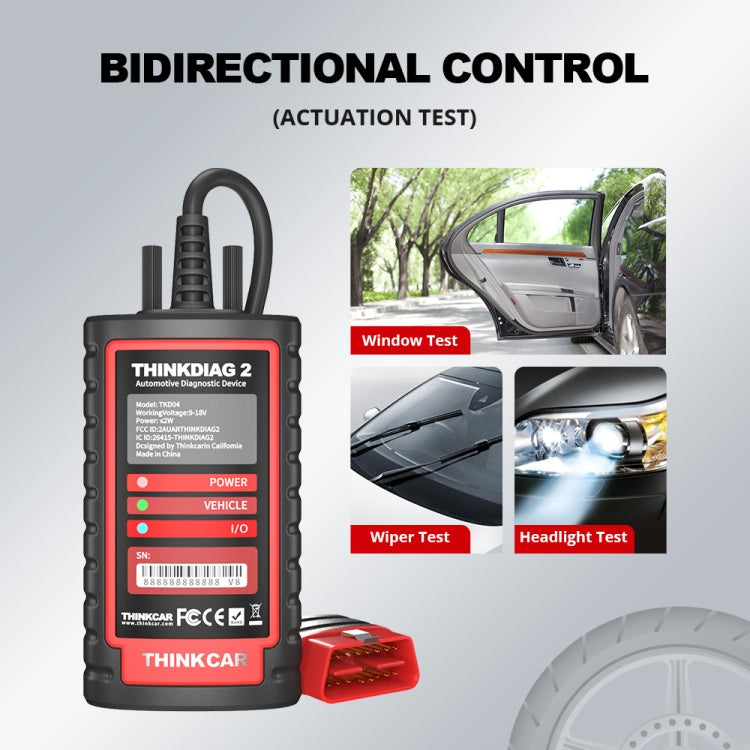 THINKCAR ThinkDiag 2 SP164-V Scanner OBD2 per diagnosi completa del sistema auto, ThinkDiag 2 SP164-V