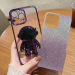 Custodia per cellulare in polvere glitter sfumata porta astronauta, For iPhone 14, For iPhone 14 Plus, For iPhone 14 Pro