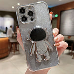 Custodia per cellulare in polvere glitter sfumata porta astronauta, For iPhone 14 Pro Max, For iPhone 13, For iPhone 13 Pro