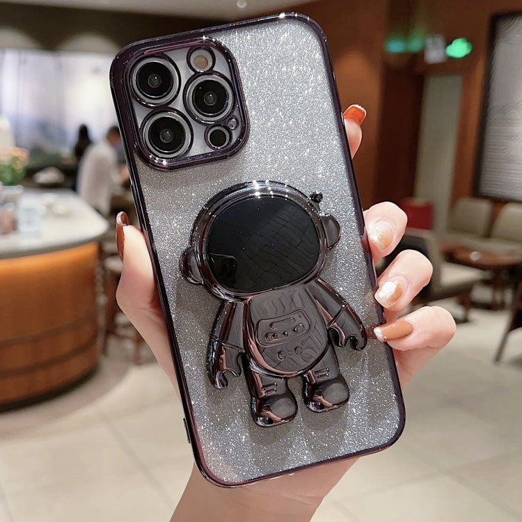 Custodia per cellulare in polvere glitter sfumata porta astronauta, For iPhone 13 Pro Max, For iPhone 12, For iPhone 12 Pro