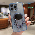 Custodia per cellulare in polvere glitter sfumata porta astronauta, For iPhone 12 Pro Max, For iPhone 11, For iPhone 11 Pro