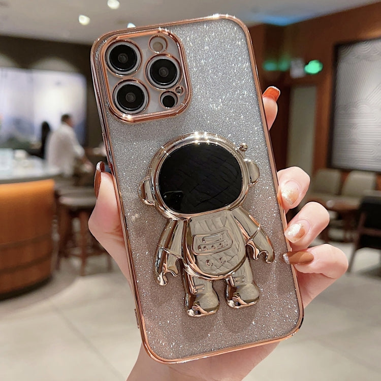 Custodia per cellulare in polvere glitter sfumata porta astronauta, For iPhone 11 Pro Max