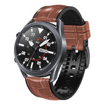 Cinturino per orologio in pelle di silicone con struttura in bambù, For Huawei GT 3 Pro 46mm